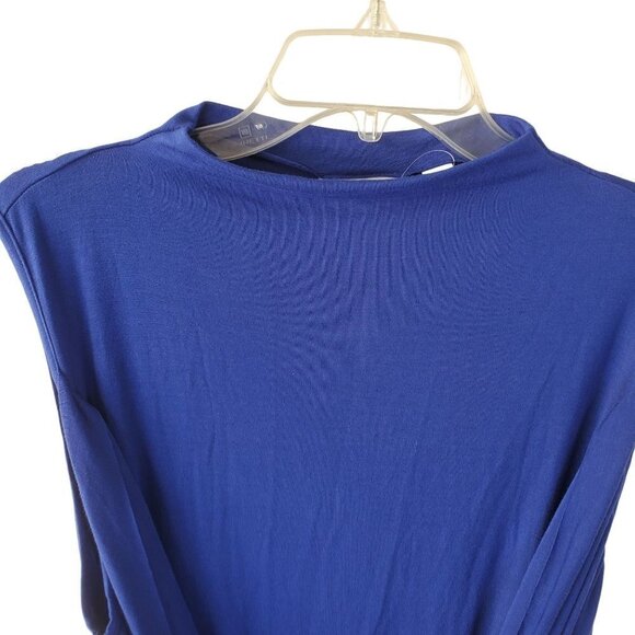 N Y and Co Thong Bodysuit Sweet Pea Stretch Royal Blue Jersey Knit Womens XLarge - Picture 2 of 8